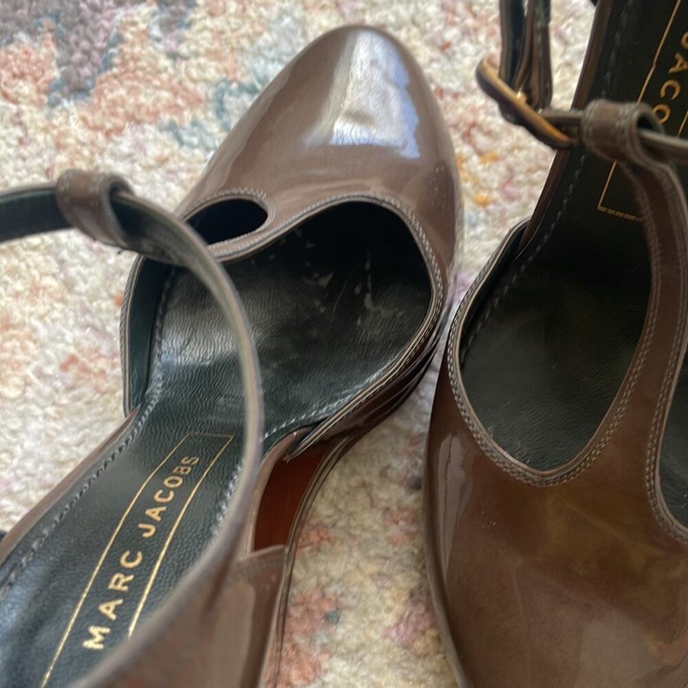 Marc Jacobs Patent Leather T-Strap Pumps - Picture 9 of 10